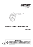manuale per l`operatore pb-251 avvertenza