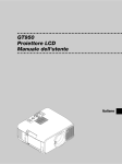 GT950 Proiettore LCD Manuale dell`utente Italiano