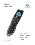 Manuale dell`utente Logitech® Telecomando Harmony® One+