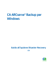 Guida all`opzione Disaster Recovery di CA ARCserve Backup per