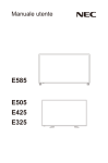 E505 E425 E325 E585 - NEC Display Solutions Europe