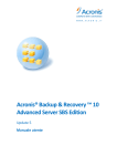 Acronis® Backup & Recovery ™ 10 Advanced Server SBS Edition