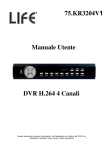 DVR H.264 4 Canali Manuale Utente 75.KR3204V1