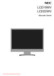 NEC LCD19WV Monitor User Guide Manual Operating Instructions