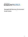 StorageCraft Recovery Environment Guida Utenta