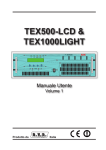 tex500-lcd & tex1000light - RVR Elettronica SpA Documentation