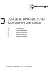 UVM-2600 / UVM-3200 / UVM- 4200 Monitors User Manual