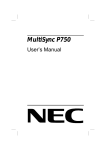 MultiSync P750 User`s Manual - NEC Display Solutions Europe