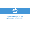 Guida all`installazione del kit di aggiornamento dell`unità SSD HP