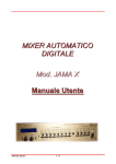 MIXER AUTOMATICO DIGITALE Mod. JAMA X Manuale Utente