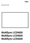 MultiSync LCD4020 MultiSync LCD4620 MultiSync LCD5220
