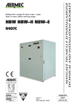 Water to water chillers and heat pumps Aermec NBW Installation