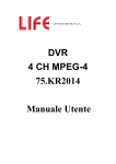 DVR 4 CH MPEG-4 75.KR2014 Manuale Utente