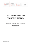 MW6095 Manuale utente sistema cordless