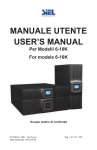 MANUALE UTENTE USER`S MANUAL