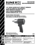 1/2" drive super duty impact wrench llave de impacto reversible para