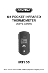 6:1 pocket infrared thermometer irt105