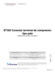 ET302 Conector terminal de compresion tipo pala