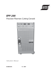EPP-200 Precision Plasmarc Cutting Console