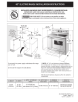 40" electric range installation instructions