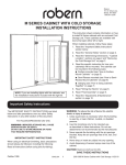 m series cabinet with cold storage installation instructions