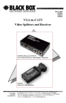 VGA-to-CAT5 Video Splitters and Receiver