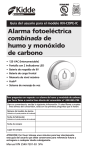 Alarma fotoeléctrica combinada de humo y monóxido de carbono