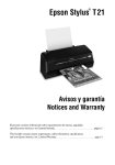 Epson Stylus T21 - Epson America, Inc.