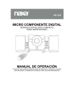 micro componente digital manual de operación