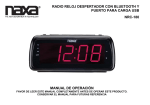 radio reloj despertador con bluetooth y puerto para carga usb nrc
