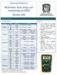 Manual multimetro autorango con mediciones en RMS