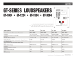 GT-SERIES LOUDSPEAKERS