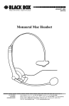 Monaural Mac Headset