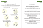 INSTRUCCIONES DE OPERACIÓN MANTENIMIENTO