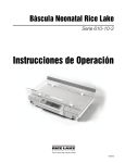 Instrucciones de Operación - Rice Lake Weighing Systems