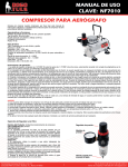 manual de uso clave: nf7010 compresor para aerógrafo
