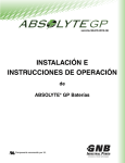 Absolyte® GP Instalacion y Instrucciones de Operacion Section