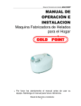 MANUAL DE OPERACIÓN E INSTALACION Maquina