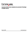 Guía de referencia rápida de Lexmark Prestige Pro800 Series