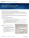 Live Meeting 2007 - Controles de Audio