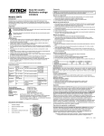 Guía del usuario Multímetro análogo miniatura Modelo 38073