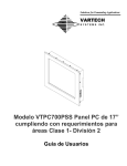 Modelo VTPC700PSS Panel PC de 17” cumpliendo con