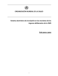 ORGANIZACIÓN MUNDIAL DE LA SALUD Sistema electrónico de