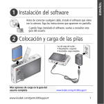 Instalación del software Colocación y carga de las pilas