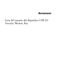 Guía del usuario del dispositivo USB 2.0 Security Memory Key