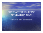 CONTRACTOR SOURCING APPLICATION (CSA)