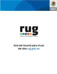 Guía del Usuario para el uso del sitio rug.gob.mx
