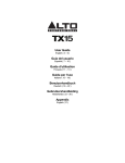 TX15 User Guide - Alto Professional