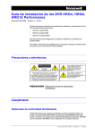 HRG4, HRG8, HRG16 Performance DVRs Getting Started Guide (PAL)