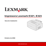 Lexmark E321, E323 Guía de instalación